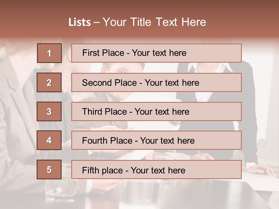 Young Success Businesswoman PowerPoint Template