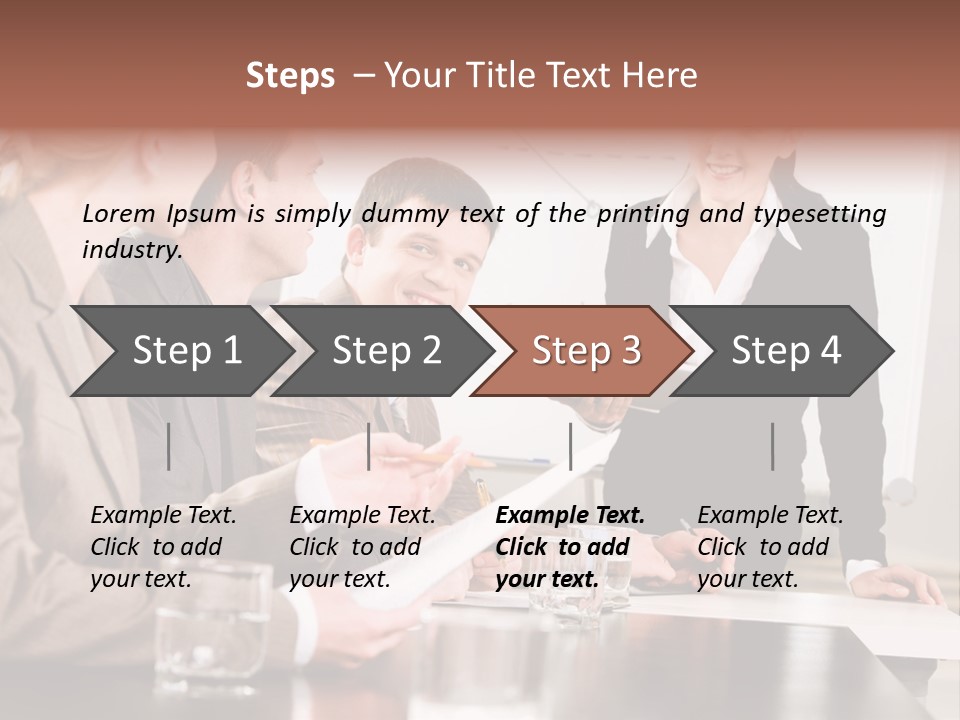 Young Success Businesswoman PowerPoint Template