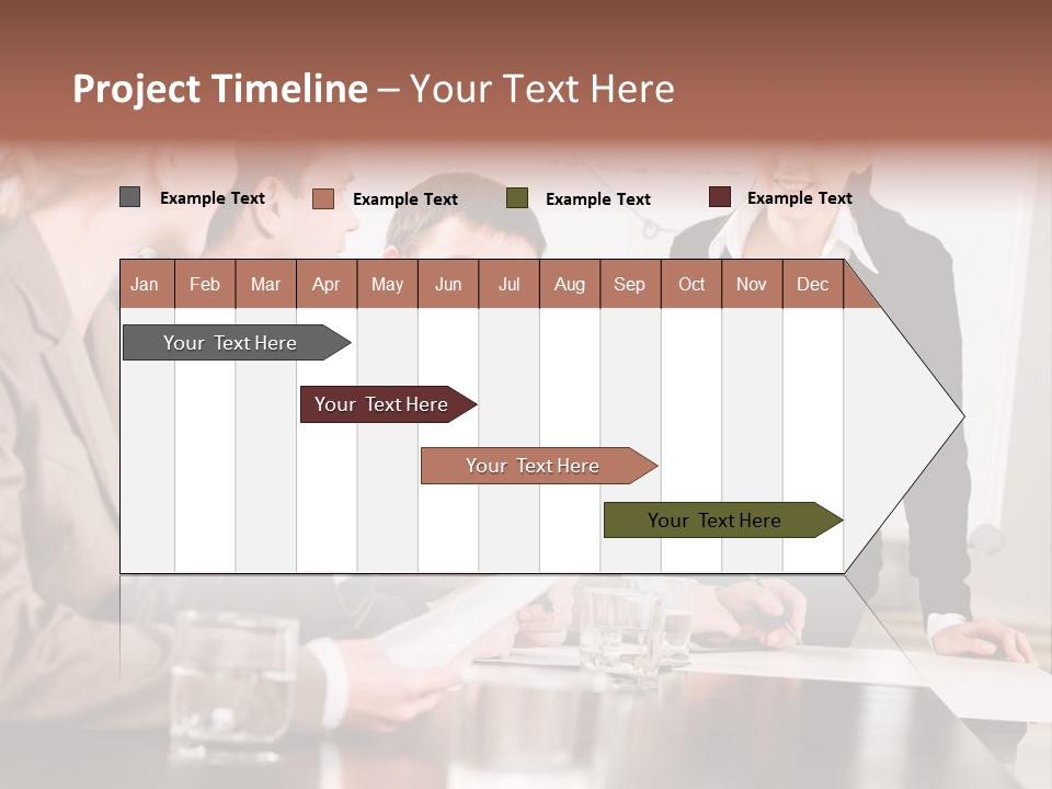 Young Success Businesswoman PowerPoint Template