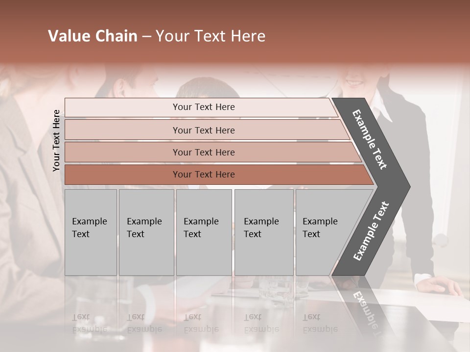 Young Success Businesswoman PowerPoint Template