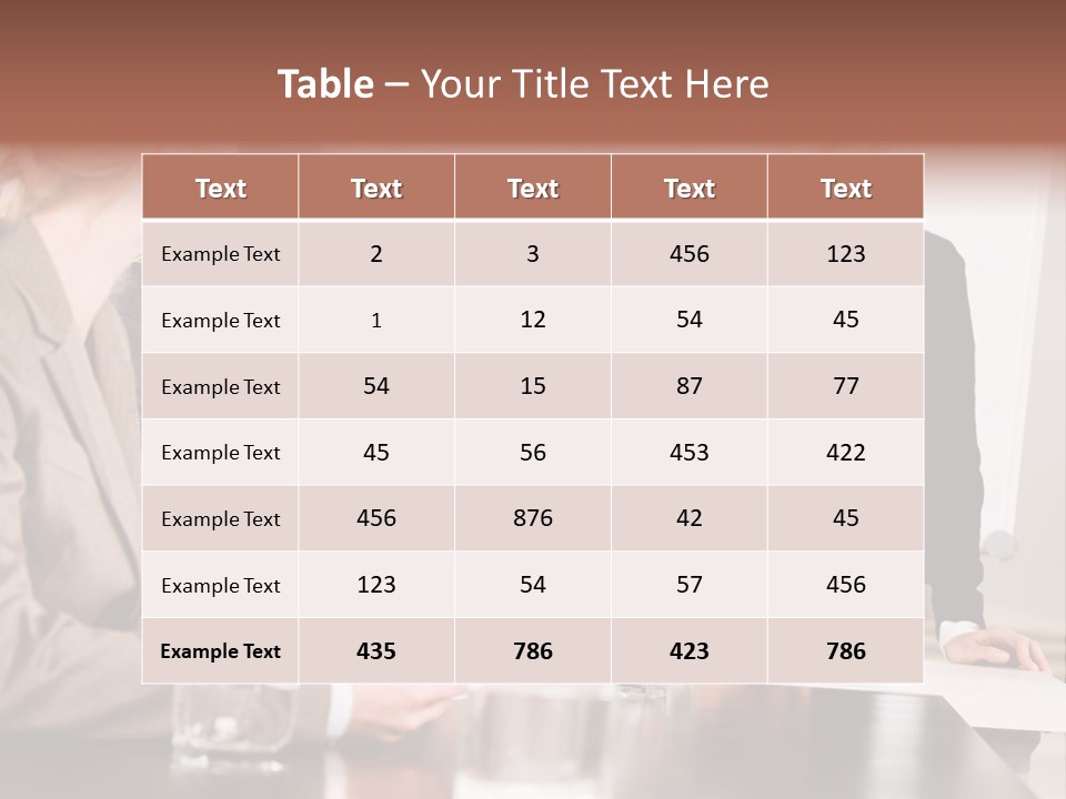 Young Success Businesswoman PowerPoint Template