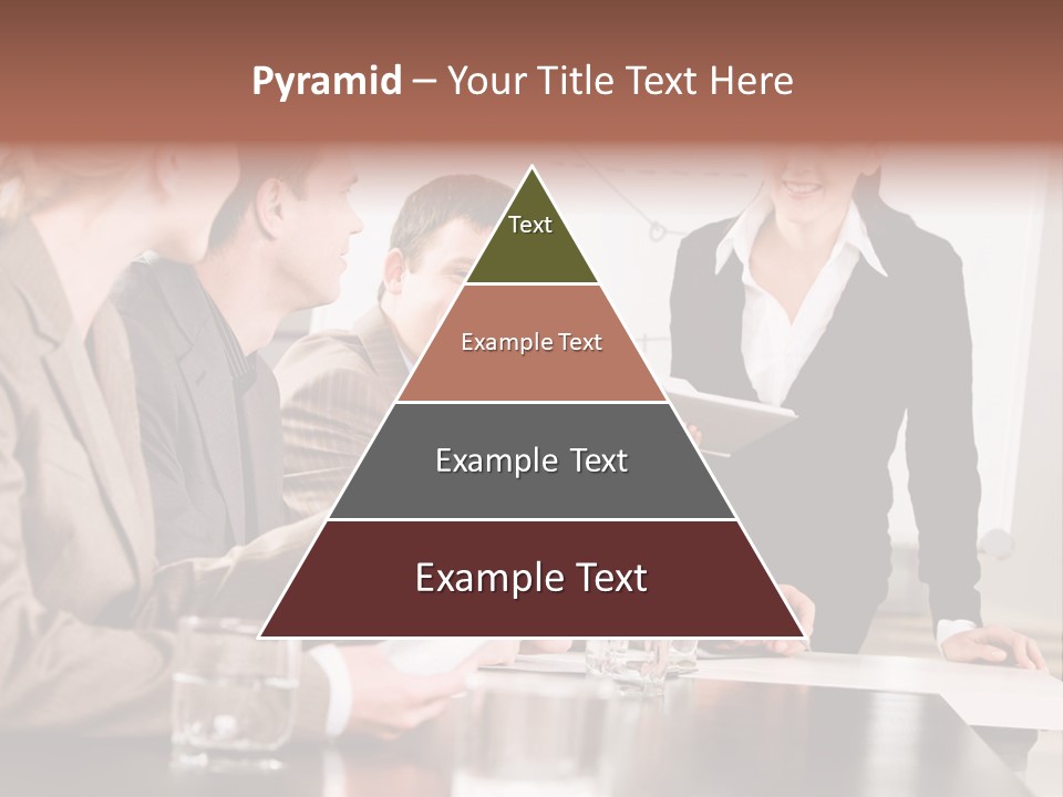 Young Success Businesswoman PowerPoint Template