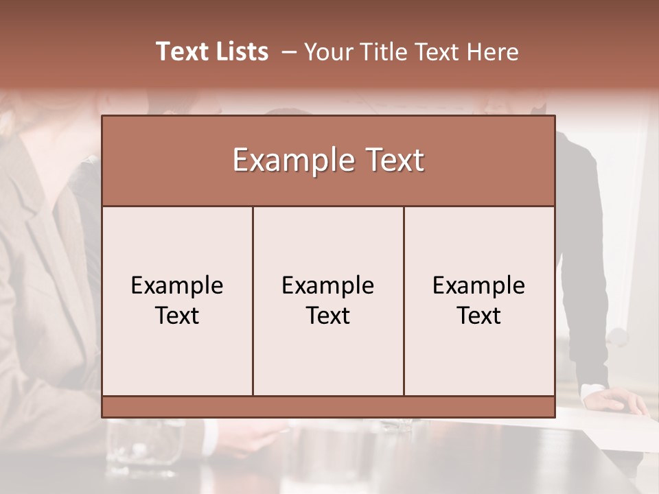 Young Success Businesswoman PowerPoint Template