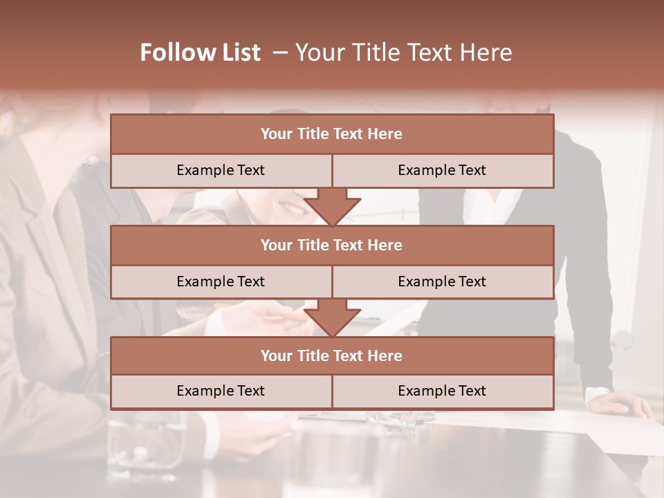 Young Success Businesswoman PowerPoint Template