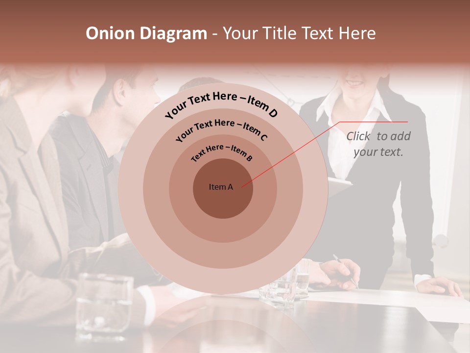 Young Success Businesswoman PowerPoint Template