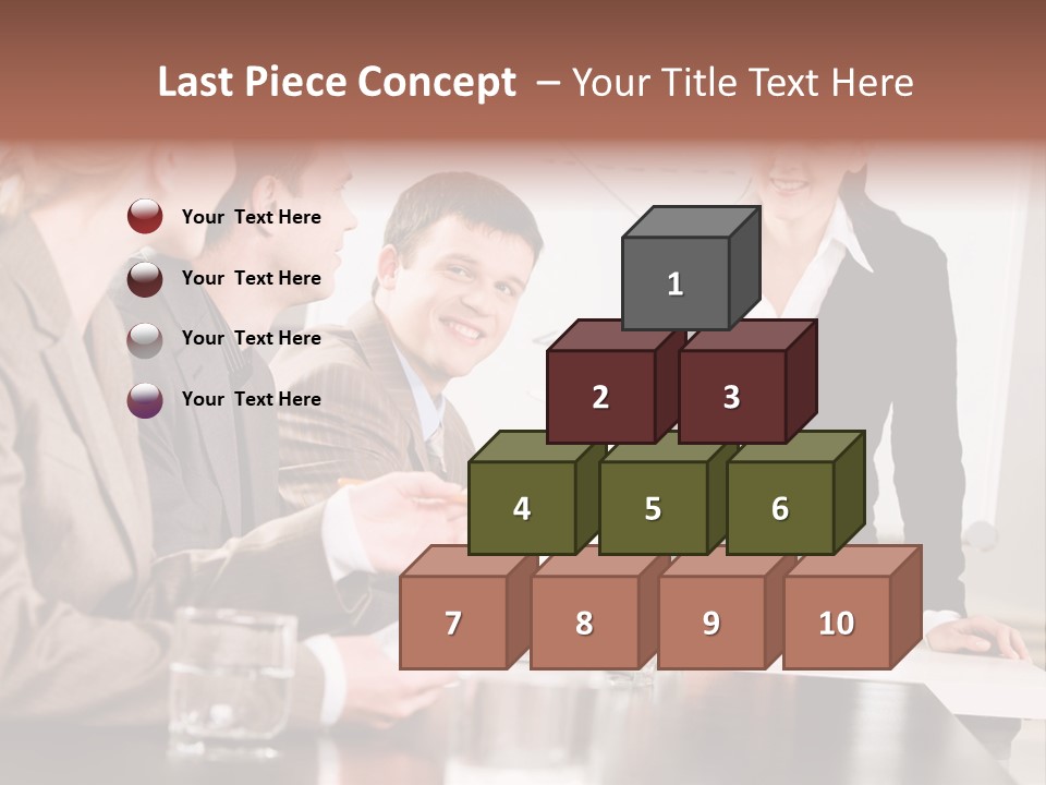 Young Success Businesswoman PowerPoint Template