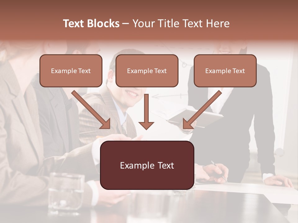Young Success Businesswoman PowerPoint Template