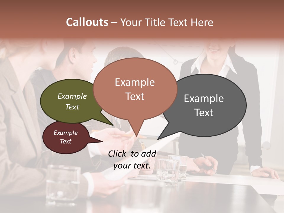 Young Success Businesswoman PowerPoint Template