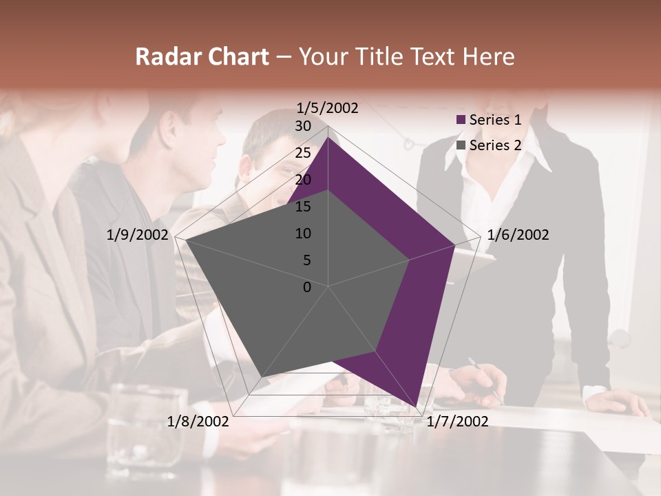 Young Success Businesswoman PowerPoint Template