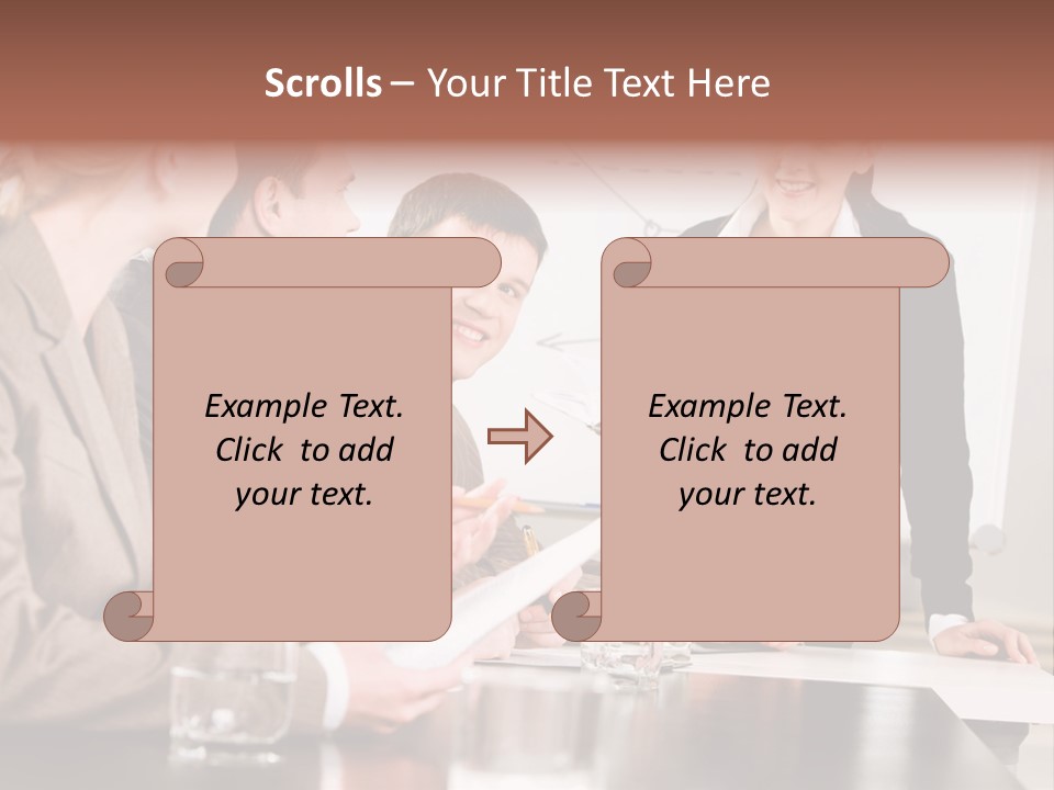 Young Success Businesswoman PowerPoint Template