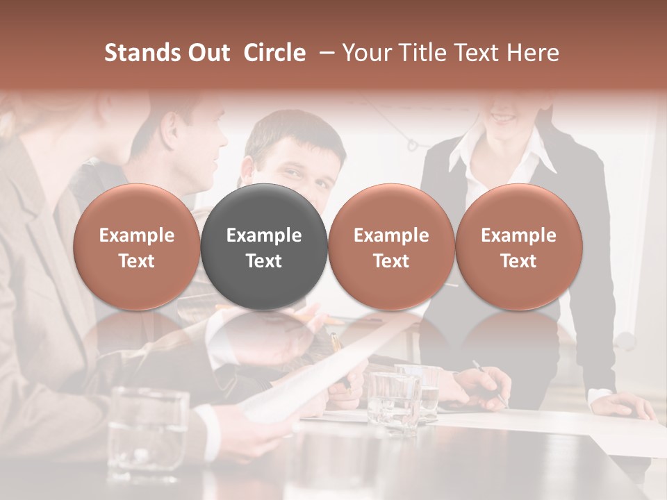 Young Success Businesswoman PowerPoint Template