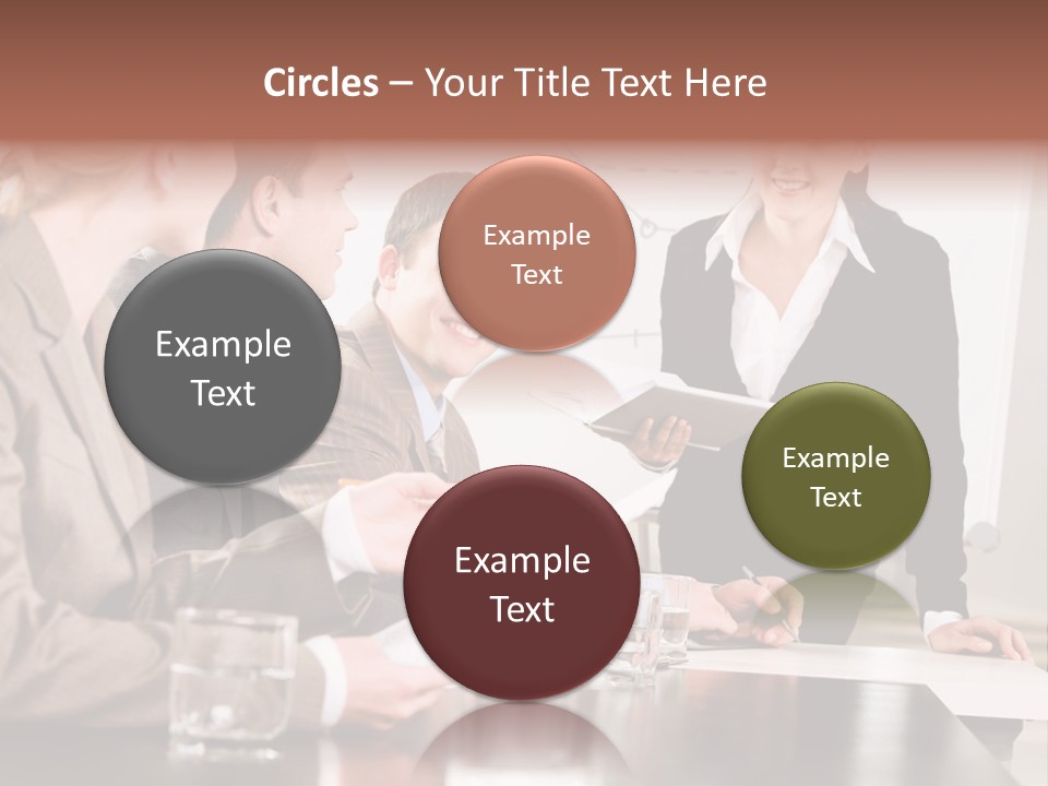 Young Success Businesswoman PowerPoint Template