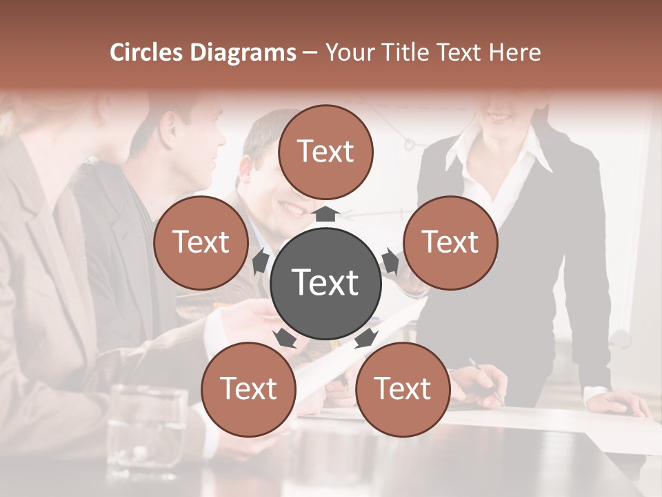 Young Success Businesswoman PowerPoint Template