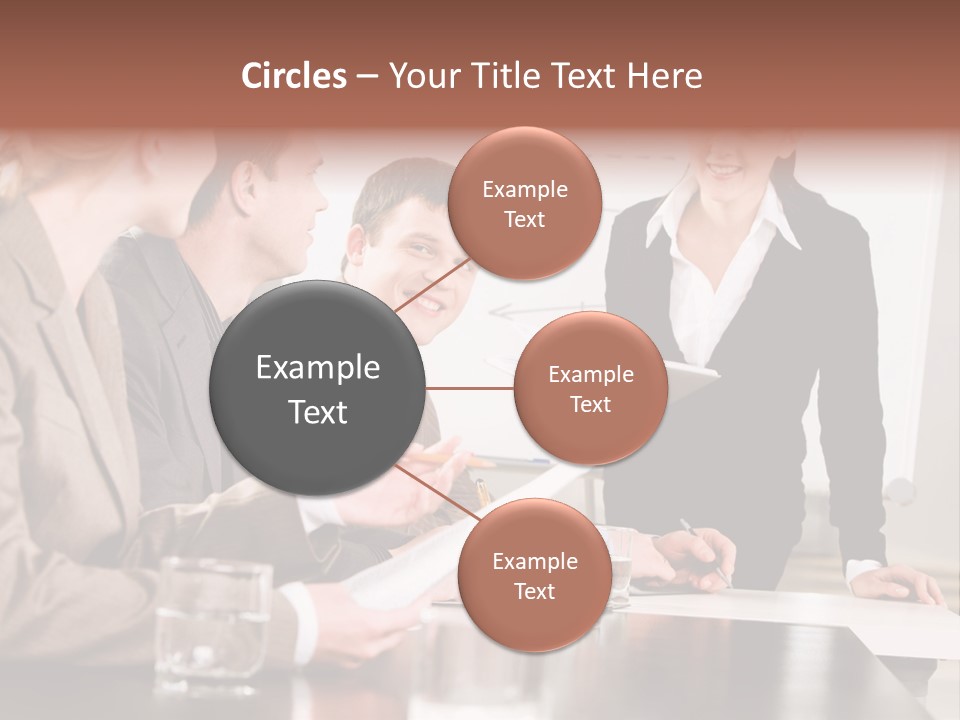 Young Success Businesswoman PowerPoint Template