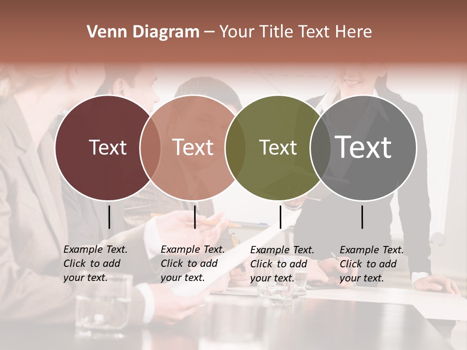 Young Success Businesswoman PowerPoint Template