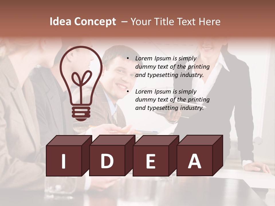 Young Success Businesswoman PowerPoint Template