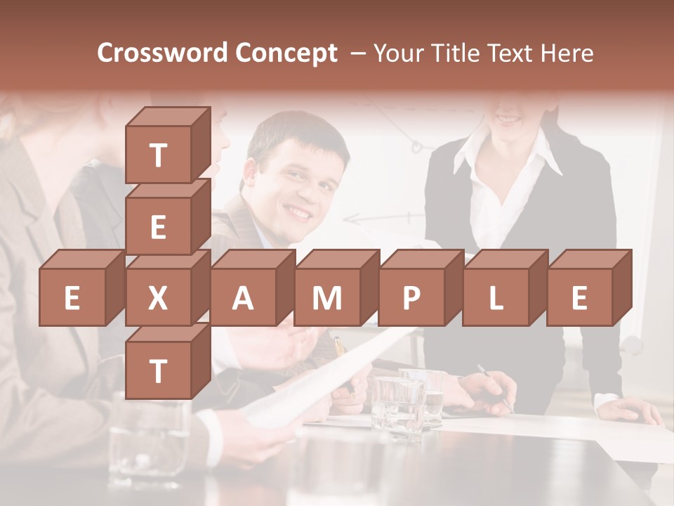 Young Success Businesswoman PowerPoint Template