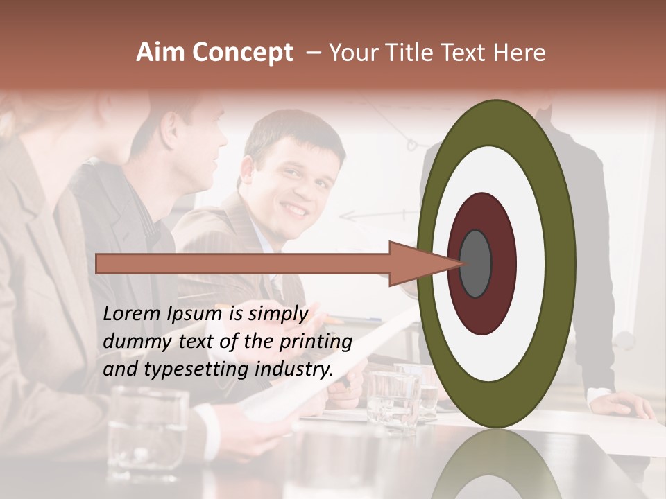 Young Success Businesswoman PowerPoint Template