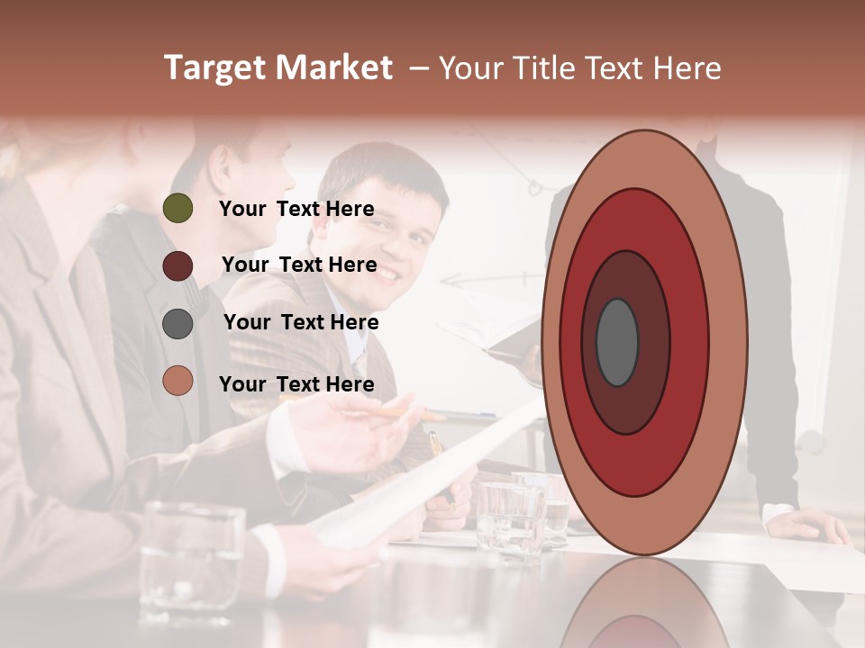 Young Success Businesswoman PowerPoint Template