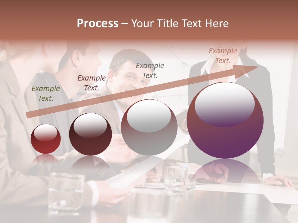 Young Success Businesswoman PowerPoint Template