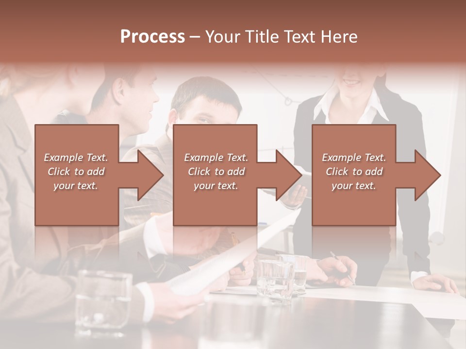 Young Success Businesswoman PowerPoint Template