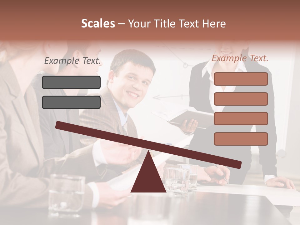 Young Success Businesswoman PowerPoint Template