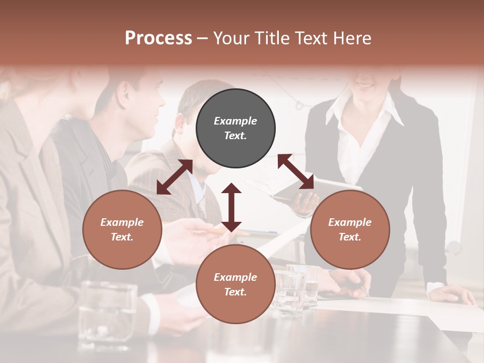 Young Success Businesswoman PowerPoint Template