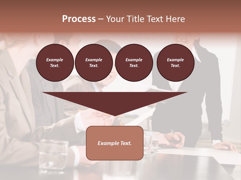 Young Success Businesswoman PowerPoint Template