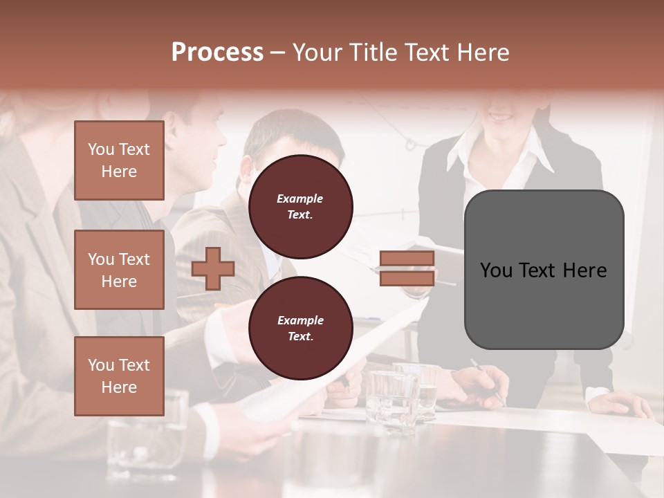 Young Success Businesswoman PowerPoint Template