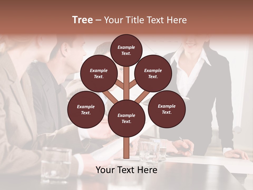 Young Success Businesswoman PowerPoint Template