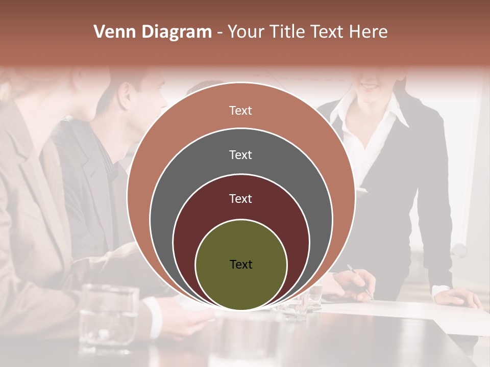 Young Success Businesswoman PowerPoint Template