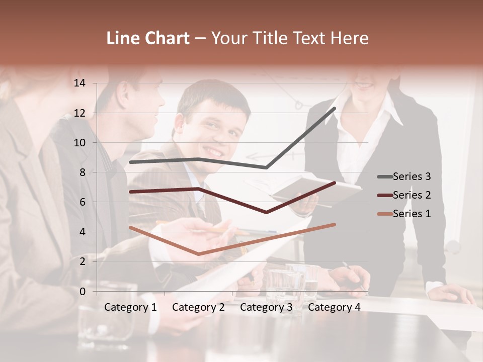 Young Success Businesswoman PowerPoint Template