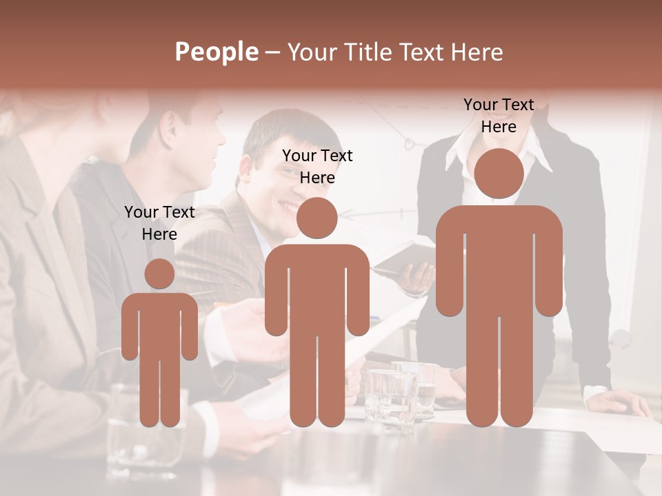 Young Success Businesswoman PowerPoint Template