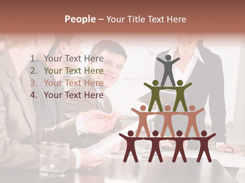 Young Success Businesswoman PowerPoint Template