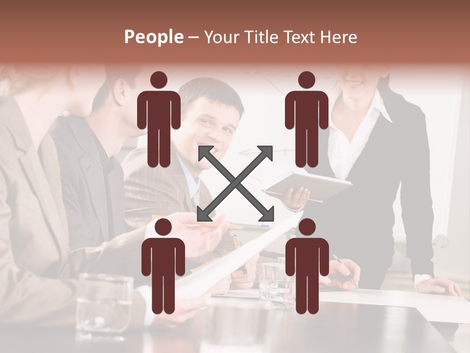 Young Success Businesswoman PowerPoint Template