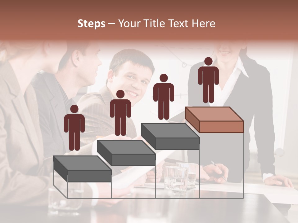 Young Success Businesswoman PowerPoint Template