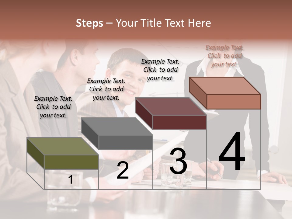 Young Success Businesswoman PowerPoint Template