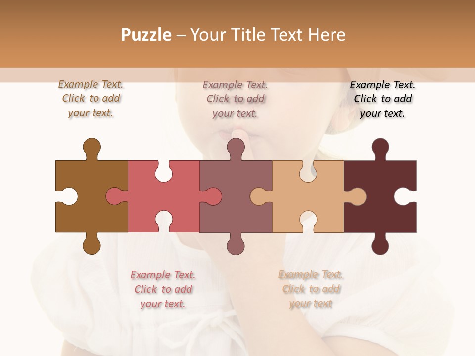 A Little Girl Wearing A Chef's Hat And Holding Her Finger To Her Mouth PowerPoint Template