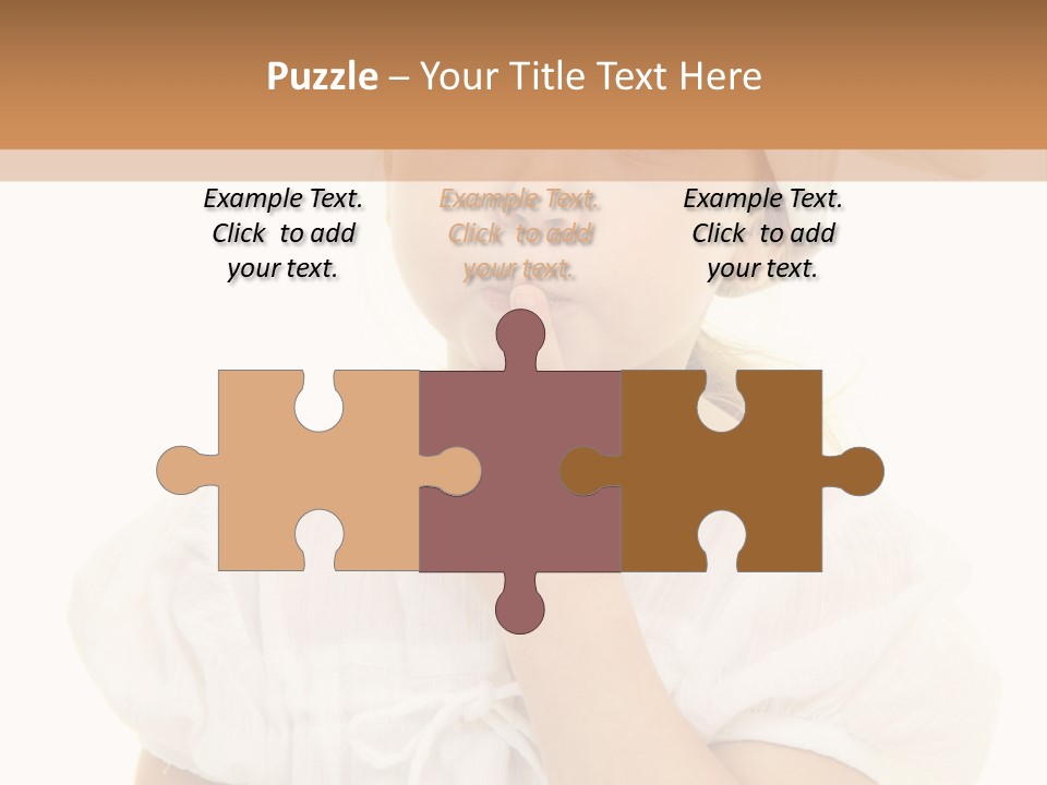 A Little Girl Wearing A Chef's Hat And Holding Her Finger To Her Mouth PowerPoint Template