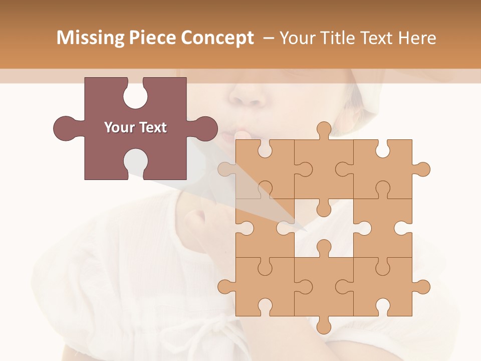 A Little Girl Wearing A Chef's Hat And Holding Her Finger To Her Mouth PowerPoint Template