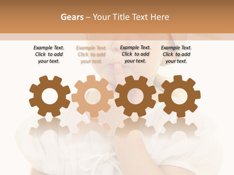 A Little Girl Wearing A Chef's Hat And Holding Her Finger To Her Mouth PowerPoint Template