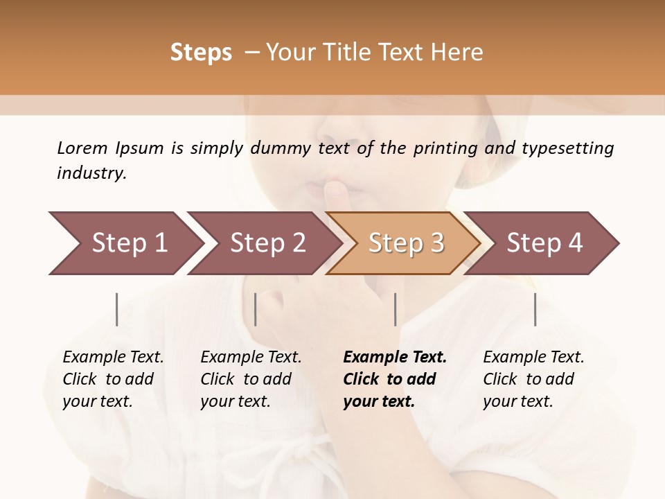 A Little Girl Wearing A Chef's Hat And Holding Her Finger To Her Mouth PowerPoint Template