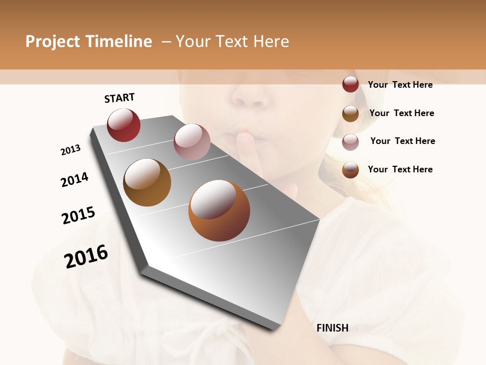 A Little Girl Wearing A Chef's Hat And Holding Her Finger To Her Mouth PowerPoint Template
