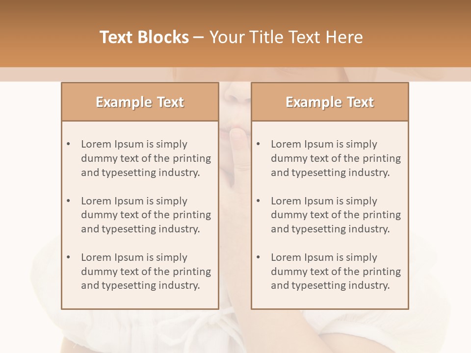 A Little Girl Wearing A Chef's Hat And Holding Her Finger To Her Mouth PowerPoint Template