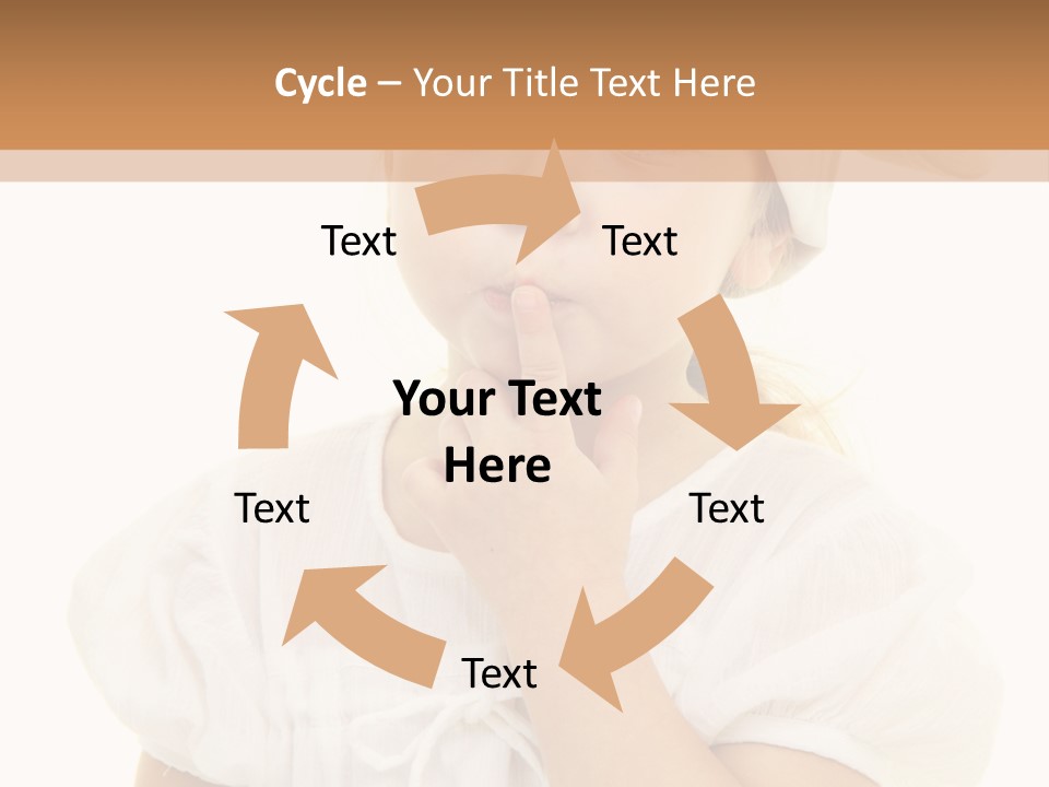 A Little Girl Wearing A Chef's Hat And Holding Her Finger To Her Mouth PowerPoint Template