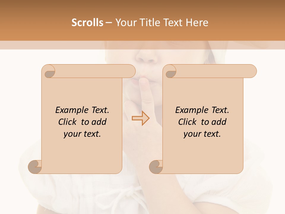 A Little Girl Wearing A Chef's Hat And Holding Her Finger To Her Mouth PowerPoint Template