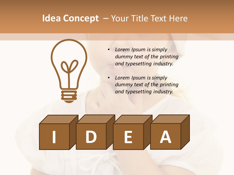 A Little Girl Wearing A Chef's Hat And Holding Her Finger To Her Mouth PowerPoint Template