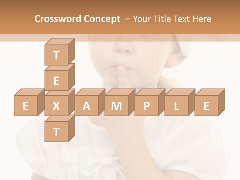 A Little Girl Wearing A Chef's Hat And Holding Her Finger To Her Mouth PowerPoint Template