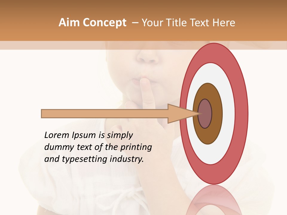 A Little Girl Wearing A Chef's Hat And Holding Her Finger To Her Mouth PowerPoint Template