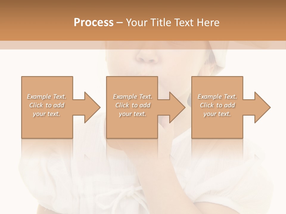 A Little Girl Wearing A Chef's Hat And Holding Her Finger To Her Mouth PowerPoint Template